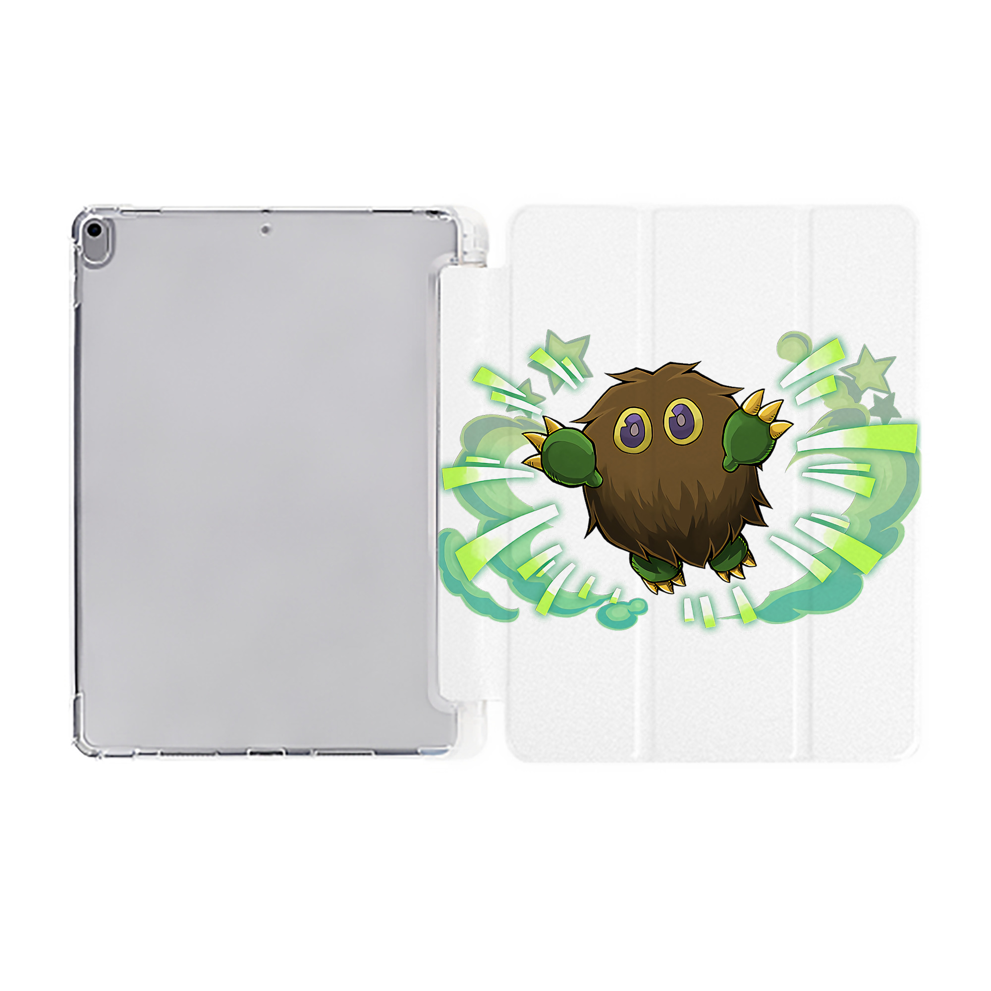 （画像用） 遊☆戯☆王 Yu-Gi-Oh! IPad ケース ペン収納付き 三つ折りスタンド PUレザー×シリコン 対応機種9.5/10.5/10.9インチ